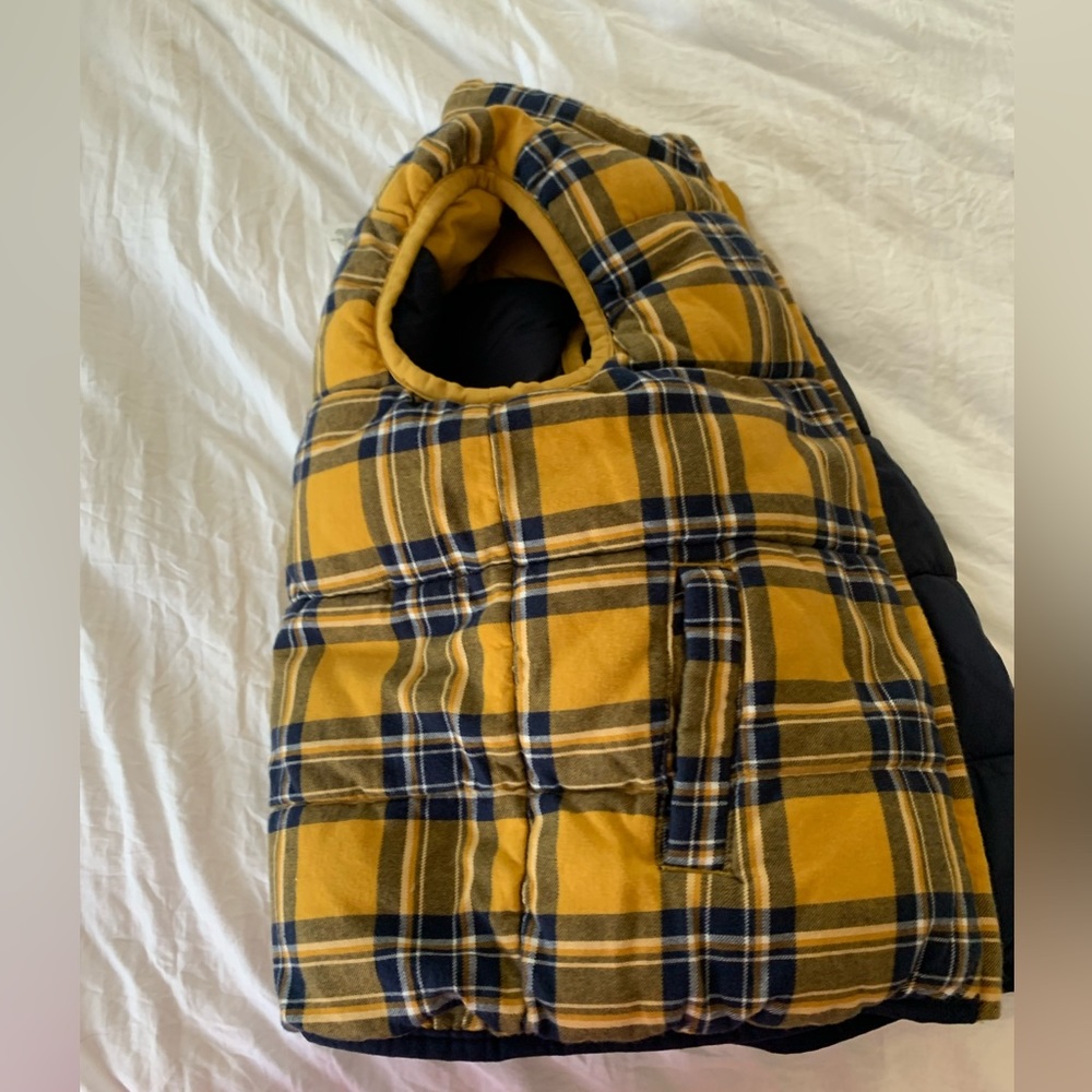 Janie & Jack Navy Gold Plaid Boys Vest